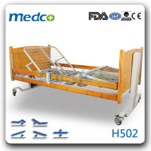 H502 cama de madeira para uso hospitalar elétrico